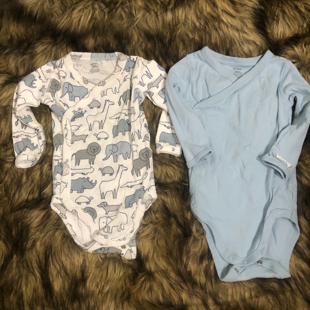 Carter’s 12 mo cross body wrap onesie long sleeve